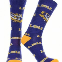 TCK All Schools LSU Tigers Socks Crew Length Sock Mayhem