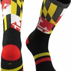 TCK Lacrosse Socks Maryland Flag Crew Socks