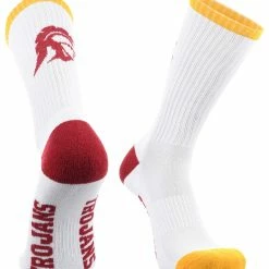 TCK USC Trojans Socks Basic Crew White Socks
