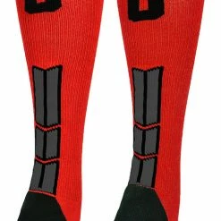 New ๐ MadSportsStuff Red And Black Player ID Custom Number Over The Calf ๐งฆ Socks For ๐ฅ Softball โพ Baseball Football Boys And ๐ง Girls โพ Baseball ๐งฆ Socks ๐ 155 MadSportsStuff Red And Black Player ID Custom Number Over The Calf Socks For Softball Baseball Football Boys And Girls Baseball Socks