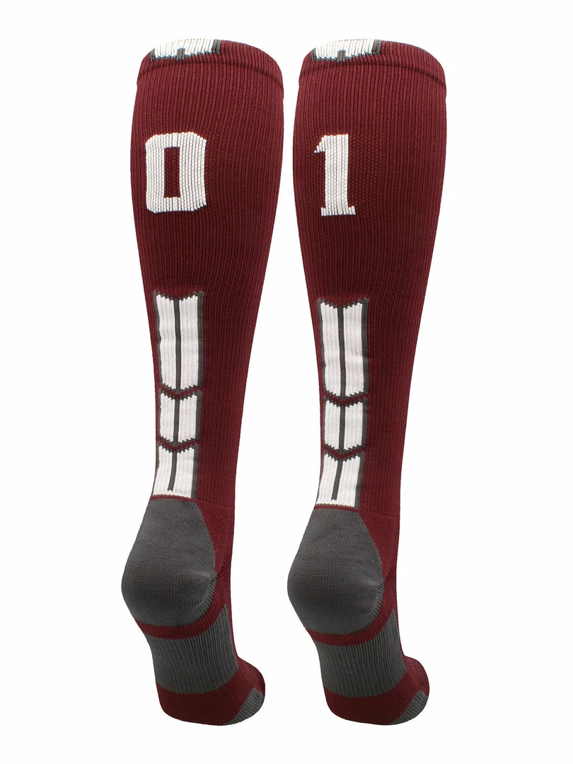 Best Sale ๐ MadSportsStuff Maroon Player ID Custom Number Over The Calf ๐งฆ Socks For ๐ฅ Softball โพ Baseball Football Boys And ๐ง Girls ๐ฅ Softball ๐งฆ Socks ๐ 77 MadSportsStuff Maroon Player ID Custom Number Over The Calf Socks For Softball Baseball Football Boys And Girls Softball Socks