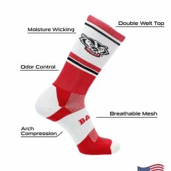 New 🔥 TCK Wisconsin Badgers Jersey Crew 🧦 Socks ⭐ 8 TCK Wisconsin Badgers Jersey Crew Socks