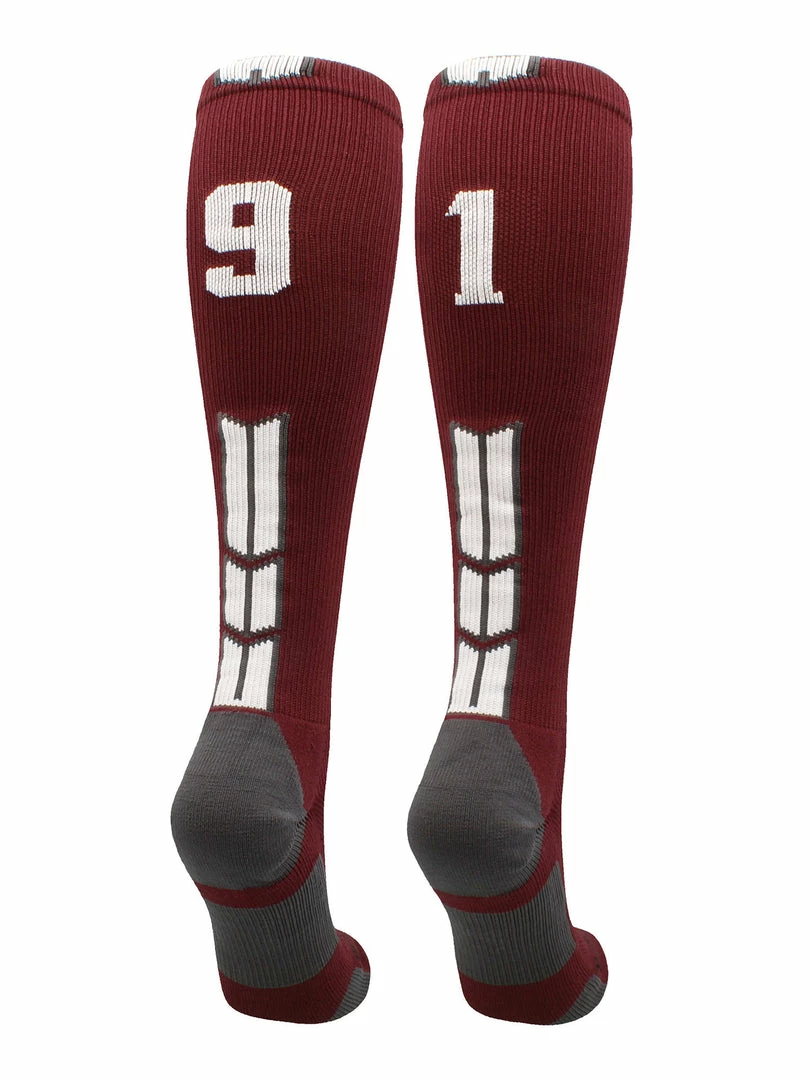 Best Sale ๐ MadSportsStuff Maroon Player ID Custom Number Over The Calf ๐งฆ Socks For ๐ฅ Softball โพ Baseball Football Boys And ๐ง Girls ๐ฅ Softball ๐งฆ Socks ๐ 38 MadSportsStuff Maroon Player ID Custom Number Over The Calf Socks For Softball Baseball Football Boys And Girls Softball Socks