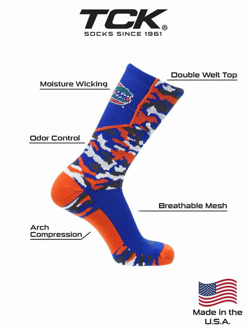Best reviews of ๐ฅฐ TCK Sports University Of Florida Gators ๐งฆ Socks Woodland Camo Crew ๐ 3 TCK Sports University Of Florida Gators Socks Woodland Camo Crew
