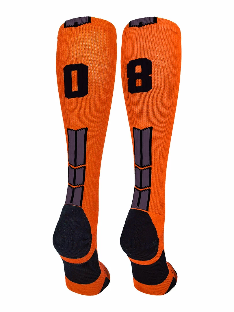 Best Sale ๐ MadSportsStuff ๐ฅ Softball ๐งฆ Socks Orange And Black Player ID Custom Number Over The Calf ๐งฆ Socks For ๐ฅ Softball โพ Baseball Football Boys And ๐ง Girls โญ 71 MadSportsStuff Softball Socks Orange And Black Player ID Custom Number Over The Calf Socks For Softball Baseball Football Boys And Girls