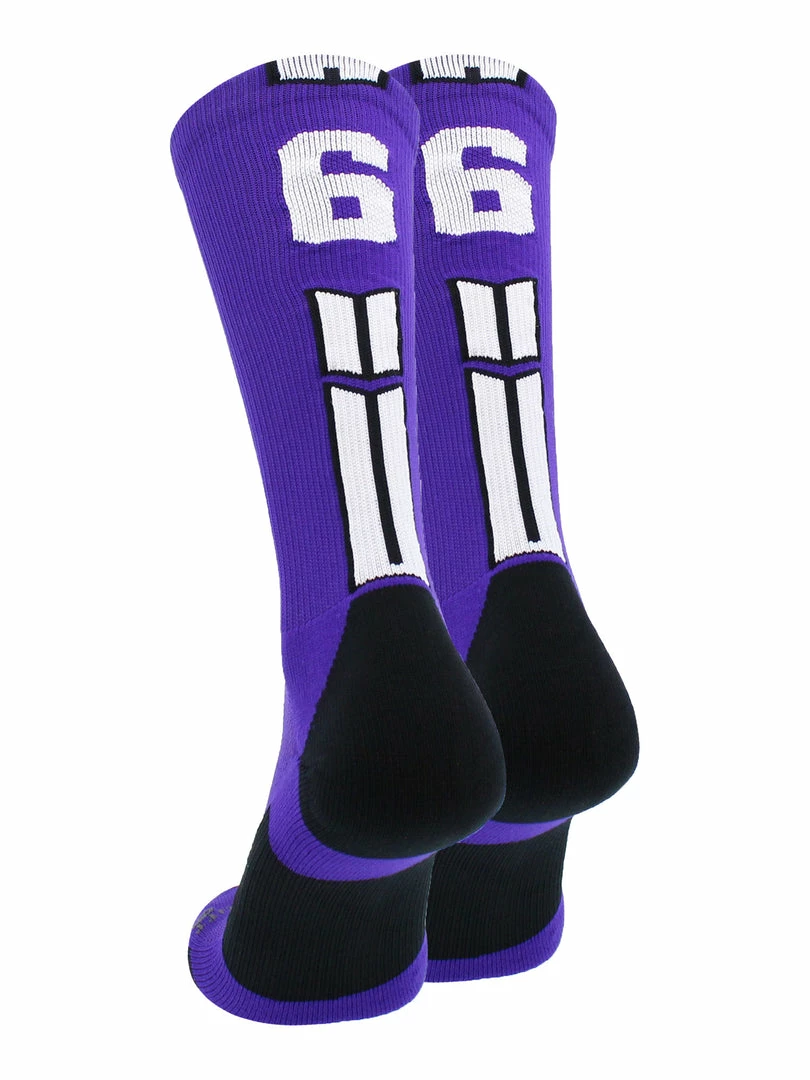 Brand new ๐ฅฐ MadSportsStuff Purple Player ID Custom Number Crew ๐งฆ Socks For ๐ Basketball Lacrosse Volleyball Boys And ๐ง Girls ๐ 13 MadSportsStuff Purple Player ID Custom Number Crew Socks For Basketball Lacrosse Volleyball Boys And Girls