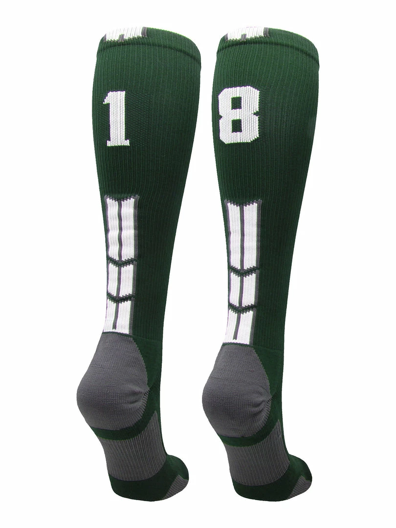 Best Pirce ๐ MadSportsStuff Dark Green Player ID Custom Number Over The Calf ๐งฆ Socks For ๐ฅ Softball โพ Baseball Football Boys And ๐ง Girls ๐ฅ Softball ๐งฆ Socks ๐คฉ 61 MadSportsStuff Dark Green Player ID Custom Number Over The Calf Socks For Softball Baseball Football Boys And Girls Softball Socks