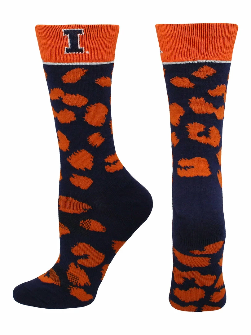New ๐ TCK All Schools Illinois Fighting Illini ๐งฆ Socks ๐ฉ Womens Savage Crew ๐งฆ Socks ๐ฏ 5 TCK All Schools Illinois Fighting Illini Socks Womens Savage Crew Socks