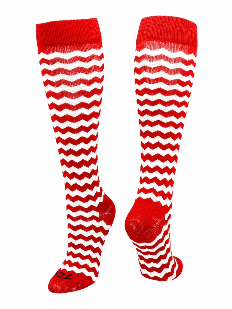 Best reviews of ๐ TCK ๐ฅ Softball ๐งฆ Socks Krazisox Chevron Striped Over The Calf ๐งฆ Socks ๐ 5 TCK Softball Socks Krazisox Chevron Striped Over The Calf Socks