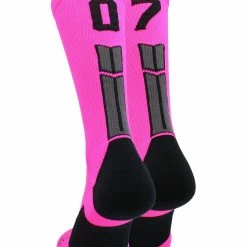 Best deal ๐ฏ MadSportsStuff Neon Pink And Black Player ID Custom Number Crew ๐งฆ Socks For ๐ Basketball Lacrosse Volleyball Boys And ๐ง Girls ๐คฉ 175 MadSportsStuff Neon Pink And Black Player ID Custom Number Crew Socks For Basketball Lacrosse Volleyball Boys And Girls