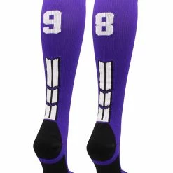 Discount ๐ MadSportsStuff Purple Player ID Custom Number Over The Calf ๐งฆ Socks For ๐ฅ Softball โพ Baseball Football Boys And ๐ง Girls ๐ฅ Softball ๐งฆ Socks ๐ 198 MadSportsStuff Purple Player ID Custom Number Over The Calf Socks For Softball Baseball Football Boys And Girls Softball Socks