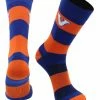 TCK Virginia Cavaliers Socks Game Day Striped Crew Socks