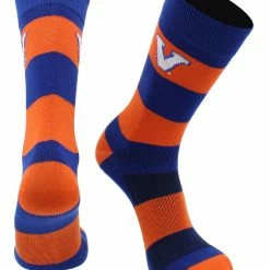 TCK Virginia Cavaliers Socks Game Day Striped Crew Socks