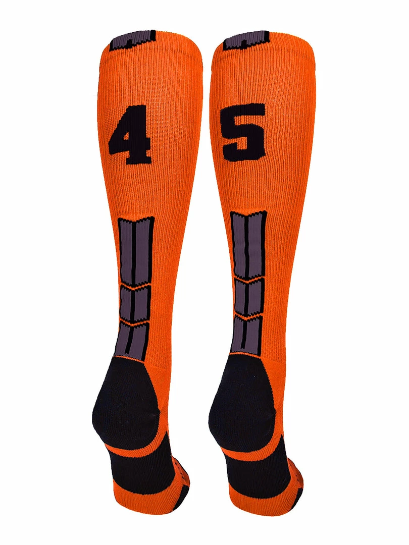 Best Sale ๐ MadSportsStuff ๐ฅ Softball ๐งฆ Socks Orange And Black Player ID Custom Number Over The Calf ๐งฆ Socks For ๐ฅ Softball โพ Baseball Football Boys And ๐ง Girls โญ 85 MadSportsStuff Softball Socks Orange And Black Player ID Custom Number Over The Calf Socks For Softball Baseball Football Boys And Girls