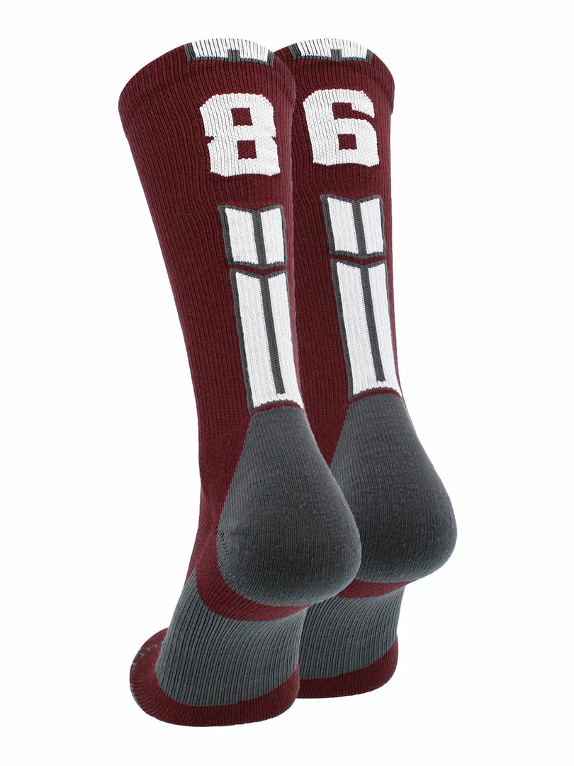 Cheap ๐ MadSportsStuff Maroon Player ID Custom Number Crew ๐งฆ Socks For ๐ Basketball Lacrosse Volleyball Boys And ๐ง Girls Volleyball ๐งฆ Socks ๐ฅ 43 MadSportsStuff Maroon Player ID Custom Number Crew Socks For Basketball Lacrosse Volleyball Boys And Girls Volleyball Socks