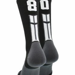 Buy โญ MadSportsStuff Black Player ID Custom Number Crew ๐งฆ Socks For ๐ Basketball Lacrosse Volleyball Boys And ๐ง Girls ๐ 153 MadSportsStuff Black Player ID Custom Number Crew Socks For Basketball Lacrosse Volleyball Boys And Girls