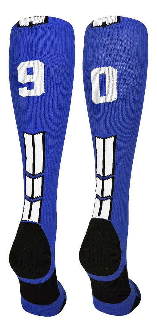 Brand new ๐ฅฐ MadSportsStuff Royal Player ID Custom Number Over The Calf ๐งฆ Socks For ๐ฅ Softball โพ Baseball Football Boys And ๐ง Girls ๐ 40 MadSportsStuff Royal Player ID Custom Number Over The Calf Socks For Softball Baseball Football Boys And Girls