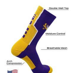 Cheapest โ TCK All Schools LSU Tigers Perimeter Crew ๐งฆ Socks โค๏ธ 10 TCK All Schools LSU Tigers Perimeter Crew Socks