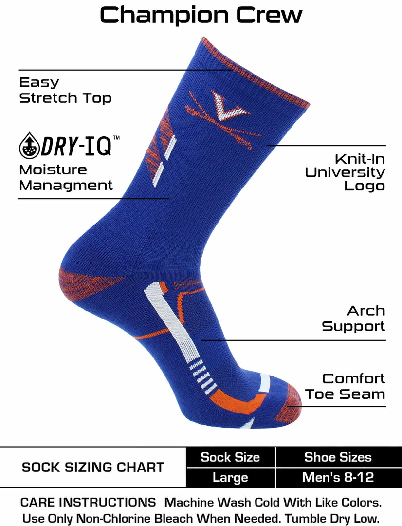 Deals ๐ TCK All Schools Virginia Cavaliers ๐งฆ Socks University Of Virginia Cavaliers Champion Crew ๐งฆ Socks ๐ฅฐ 3 TCK All Schools Virginia Cavaliers Socks University Of Virginia Cavaliers Champion Crew Socks