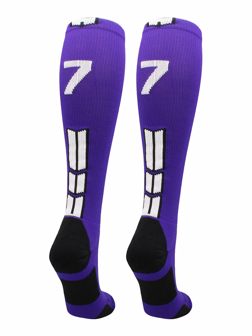 Discount ๐ MadSportsStuff Purple Player ID Custom Number Over The Calf ๐งฆ Socks For ๐ฅ Softball โพ Baseball Football Boys And ๐ง Girls ๐ฅ Softball ๐งฆ Socks ๐ 53 MadSportsStuff Purple Player ID Custom Number Over The Calf Socks For Softball Baseball Football Boys And Girls Softball Socks