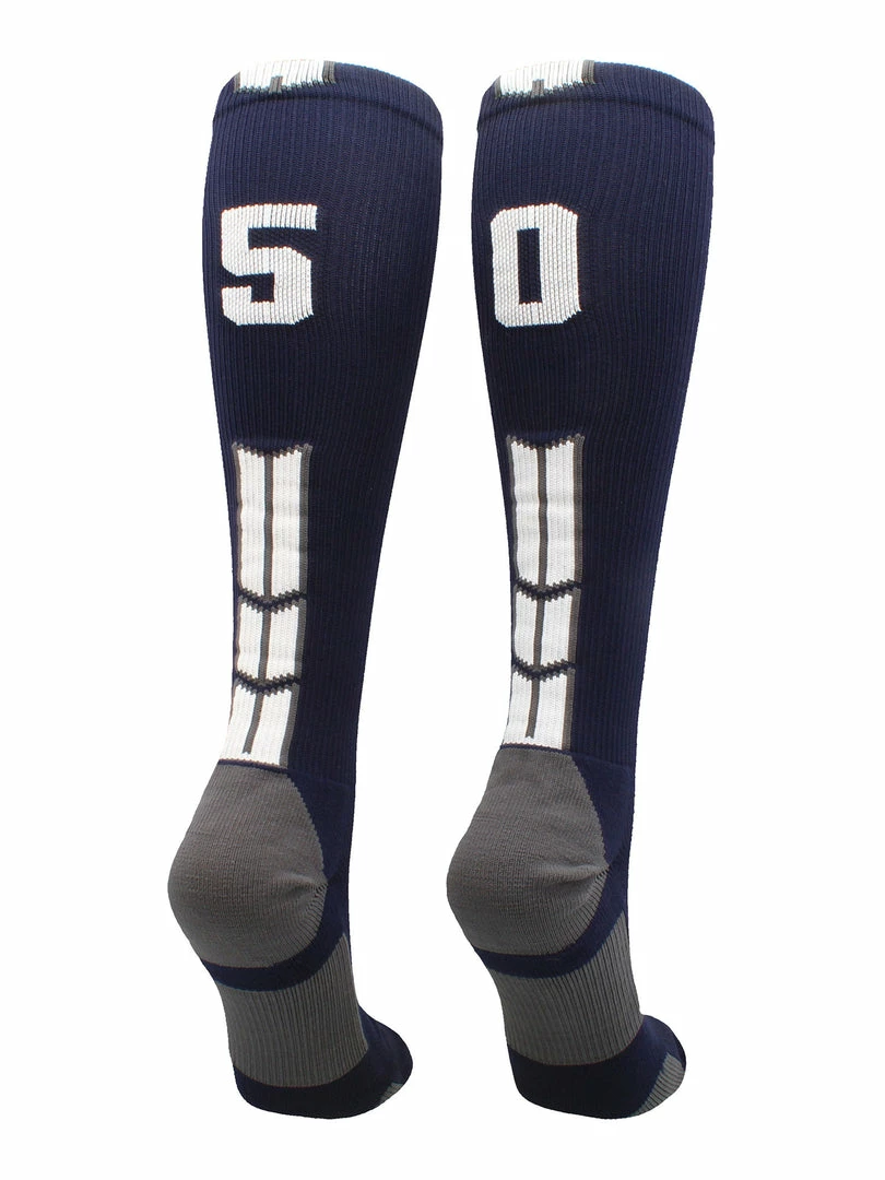 Best Sale ๐คฉ MadSportsStuff Navy Player ID Custom Number Over The Calf ๐งฆ Socks For ๐ฅ Softball โพ Baseball Football Boys And ๐ง Girls โจ 57 MadSportsStuff Navy Player ID Custom Number Over The Calf Socks For Softball Baseball Football Boys And Girls