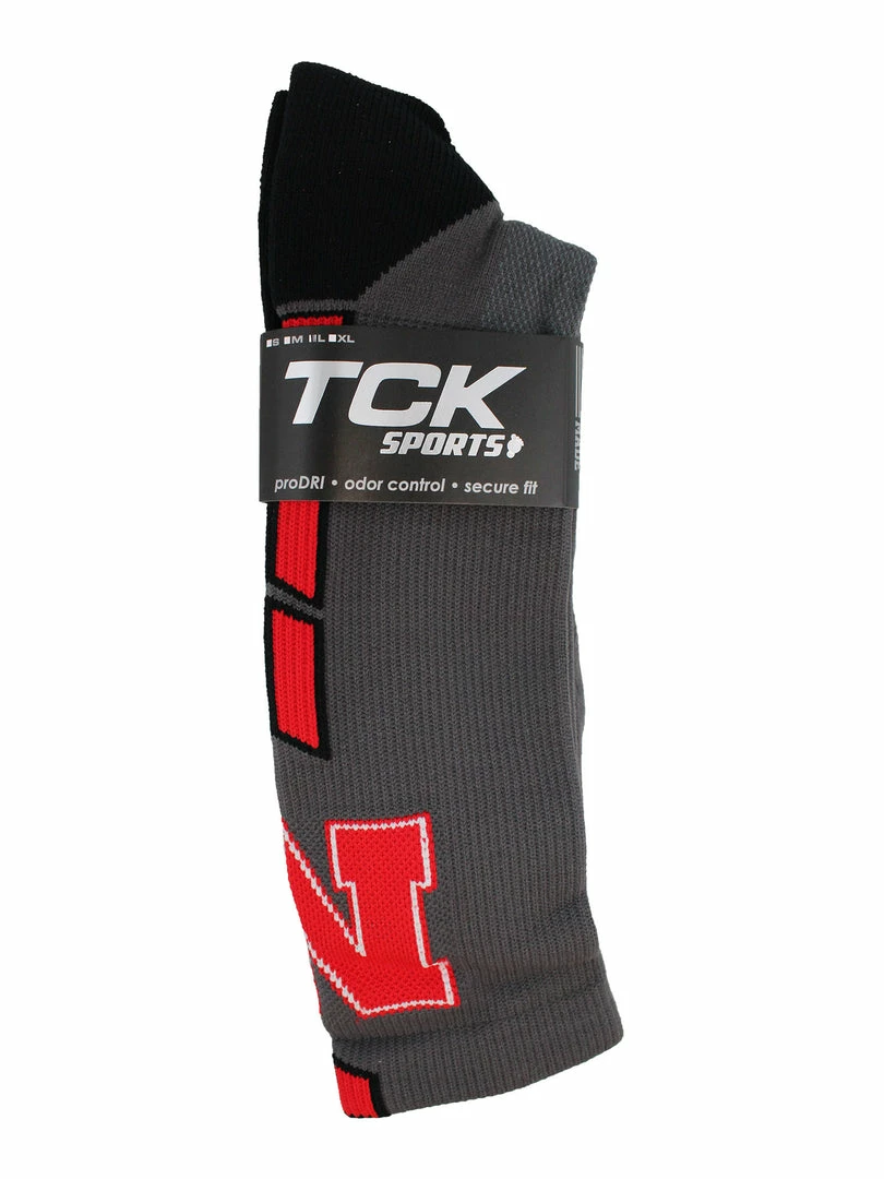 Hot Sale ⭐ TCK Nebraska Cornhuskers 🧦 Socks Baseline 3.0 Crew All Schools ✨ 3 TCK Nebraska Cornhuskers Socks Baseline 3.0 Crew All Schools