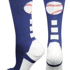 MadSportsStuff Baseball Socks Baseball Logo Athletic Crew Socks (multiple Colors)