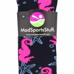 MadSportsStuff Seahorse And Starfish Athletic Over The Calf Socks