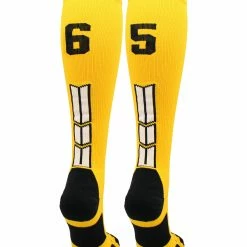 Brand new ๐ MadSportsStuff Gold Player ID Custom Number Over The Calf ๐งฆ Socks For ๐ฅ Softball โพ Baseball Football Boys And ๐ง Girls ๐ฅ Softball ๐งฆ Socks ๐ 118 MadSportsStuff Gold Player ID Custom Number Over The Calf Socks For Softball Baseball Football Boys And Girls Softball Socks