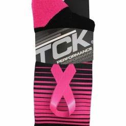 TCK Stripes Breast Cancer Awareness Sublimated Crew Socks