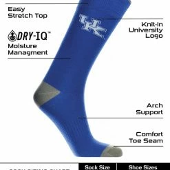 TCK Kentucky Wildcats Dress Socks Dean's List Crew Length Socks