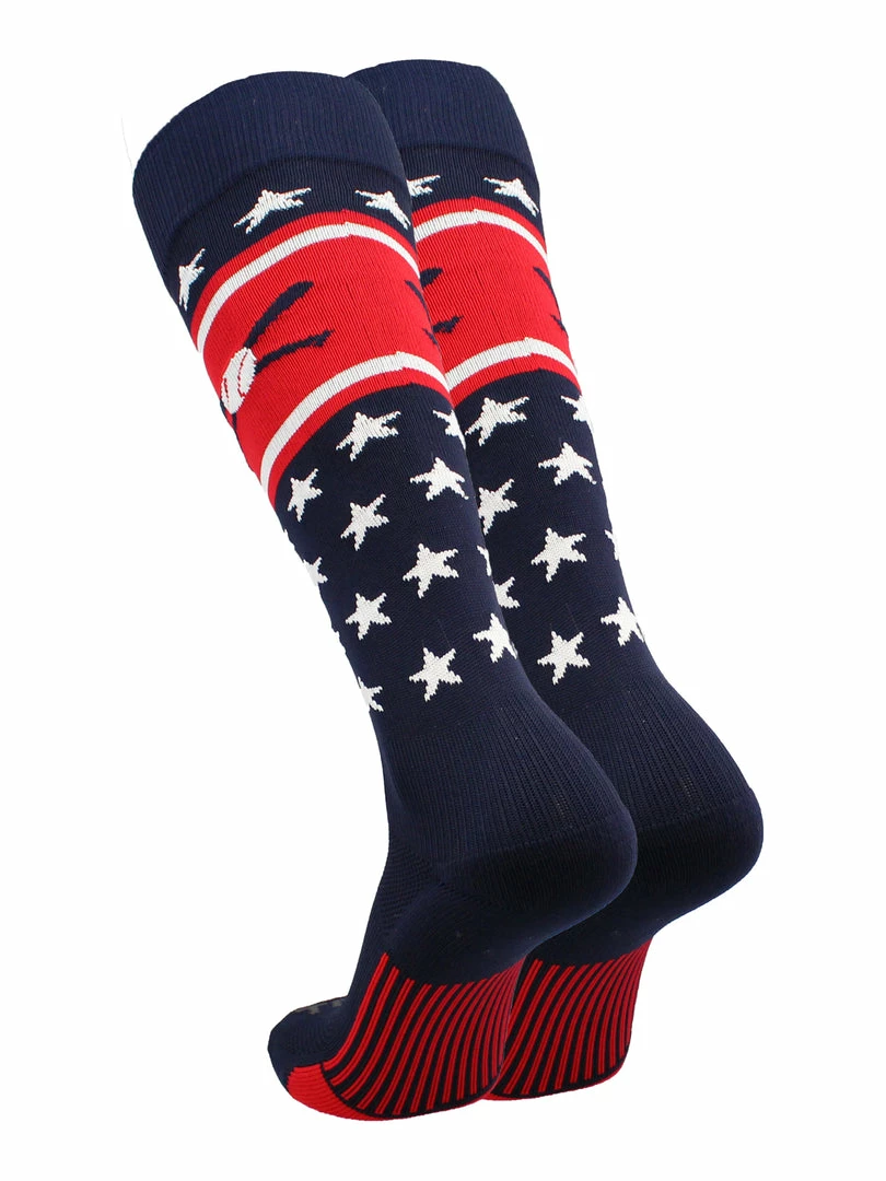 Buy ๐ TCK Patriotic USA โพ Baseball ๐งฆ Socks With โพ Baseball Bats Logo ๐ 2 TCK Patriotic USA Baseball Socks With Baseball Bats Logo