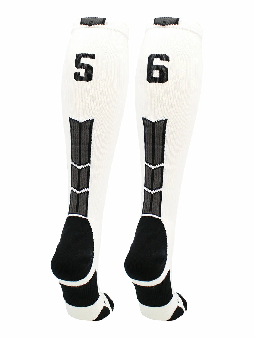 Flash Sale ๐ MadSportsStuff White Player ID Custom Number Over The Calf ๐งฆ Socks For ๐ฅ Softball โพ Baseball Football Boys And ๐ง Girls ๐ฅ Softball ๐งฆ Socks ๐ 23 MadSportsStuff White Player ID Custom Number Over The Calf Socks For Softball Baseball Football Boys And Girls Softball Socks