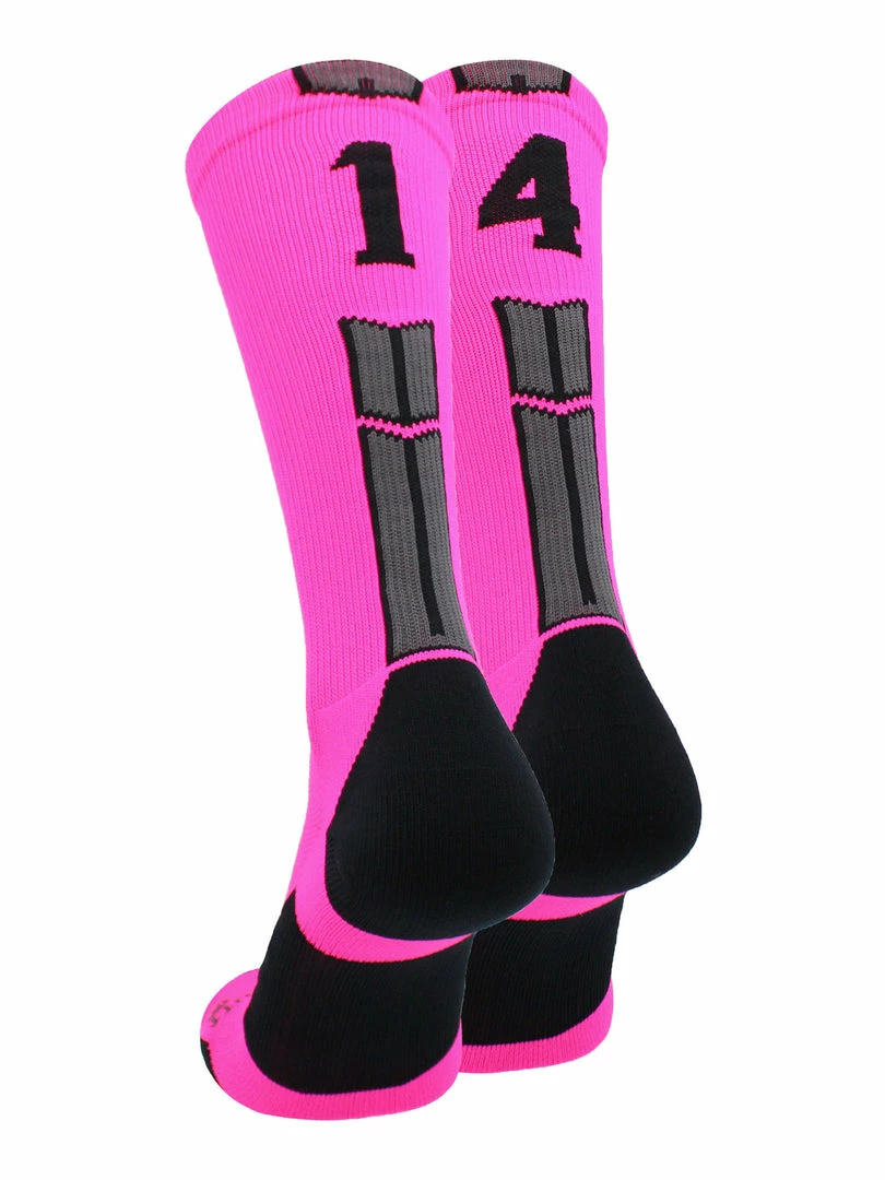 Cheap ๐ MadSportsStuff Neon Pink And Black Player ID Custom Number Crew ๐งฆ Socks For ๐ Basketball Lacrosse Volleyball Boys And ๐ง Girls Lacrosse ๐งฆ Socks ๐ 64 MadSportsStuff Neon Pink And Black Player ID Custom Number Crew Socks For Basketball Lacrosse Volleyball Boys And Girls Lacrosse Socks