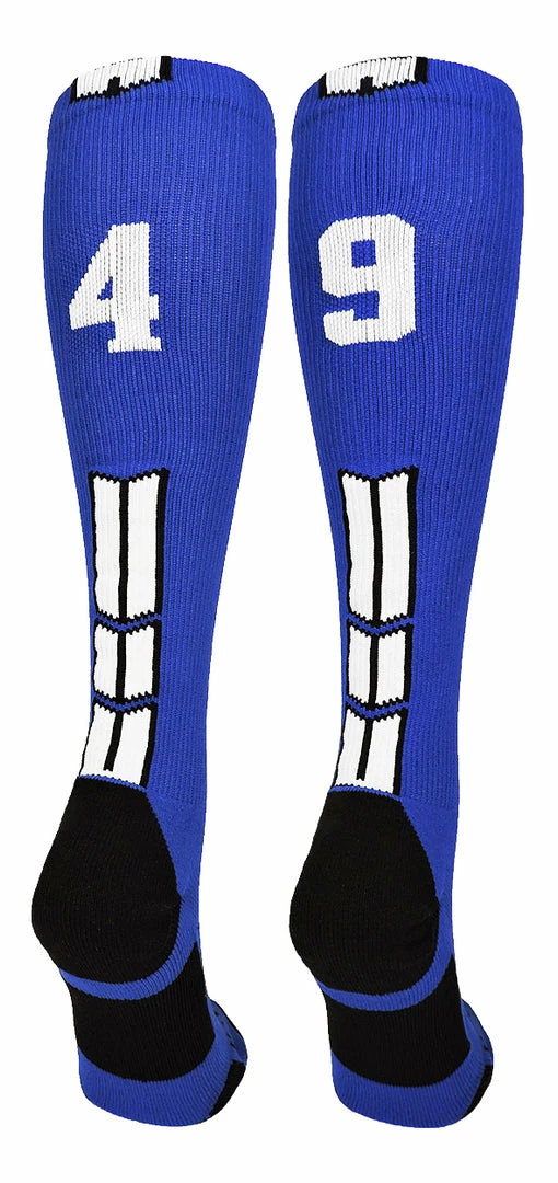 Wholesale ๐ MadSportsStuff โพ Baseball ๐งฆ Socks Royal Player ID Custom Number Over The Calf ๐งฆ Socks For ๐ฅ Softball โพ Baseball Football Boys And ๐ง Girls ๐ 56 MadSportsStuff Baseball Socks Royal Player ID Custom Number Over The Calf Socks For Softball Baseball Football Boys And Girls