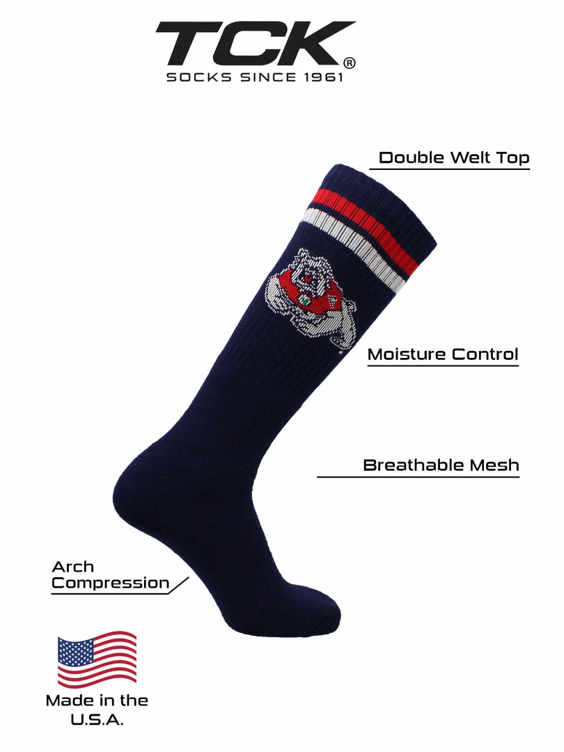 Top 10 ๐ TCK Fresno State Bulldogs ๐งฆ Socks Throwback Tube ๐ 4 TCK Fresno State Bulldogs Socks Throwback Tube