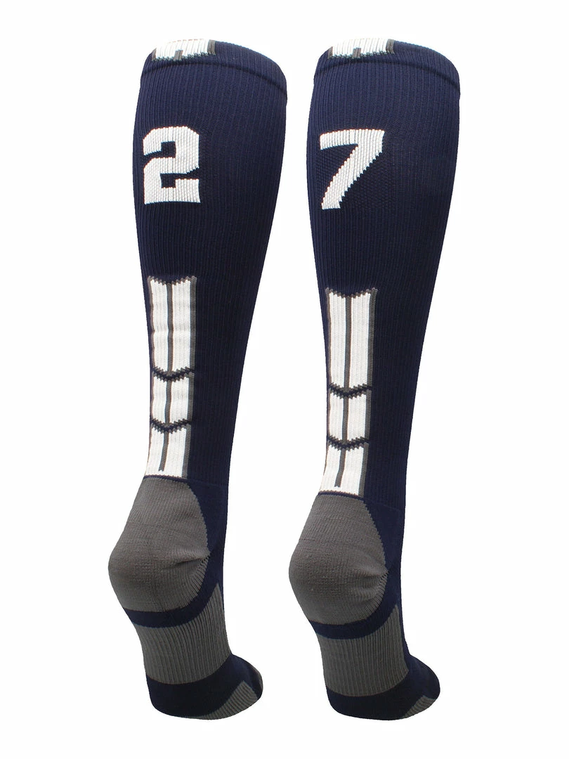 Best Sale ๐คฉ MadSportsStuff Navy Player ID Custom Number Over The Calf ๐งฆ Socks For ๐ฅ Softball โพ Baseball Football Boys And ๐ง Girls โจ 105 MadSportsStuff Navy Player ID Custom Number Over The Calf Socks For Softball Baseball Football Boys And Girls