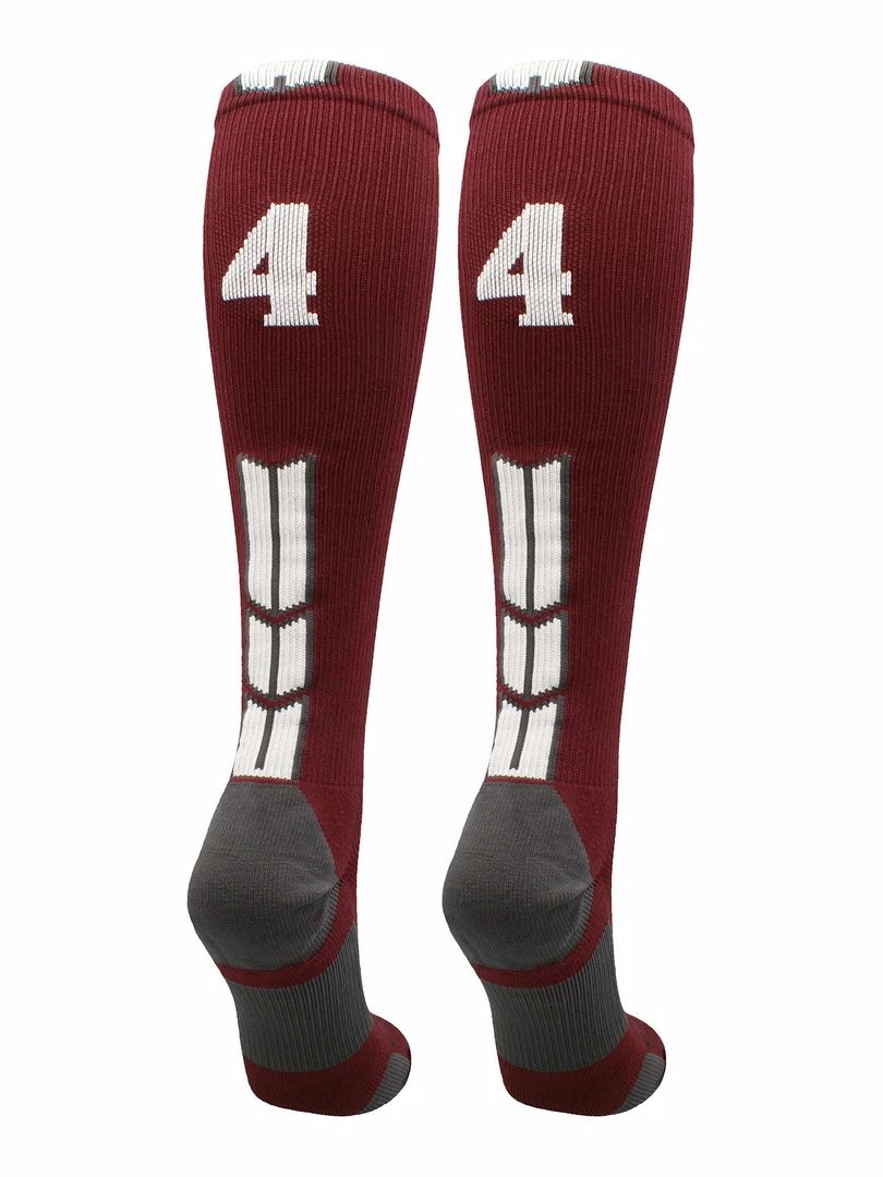 Best Sale ๐ MadSportsStuff ๐ฅ Softball ๐งฆ Socks Maroon Player ID Custom Number Over The Calf ๐งฆ Socks For ๐ฅ Softball โพ Baseball Football Boys And ๐ง Girls ๐คฉ 85 MadSportsStuff Softball Socks Maroon Player ID Custom Number Over The Calf Socks For Softball Baseball Football Boys And Girls