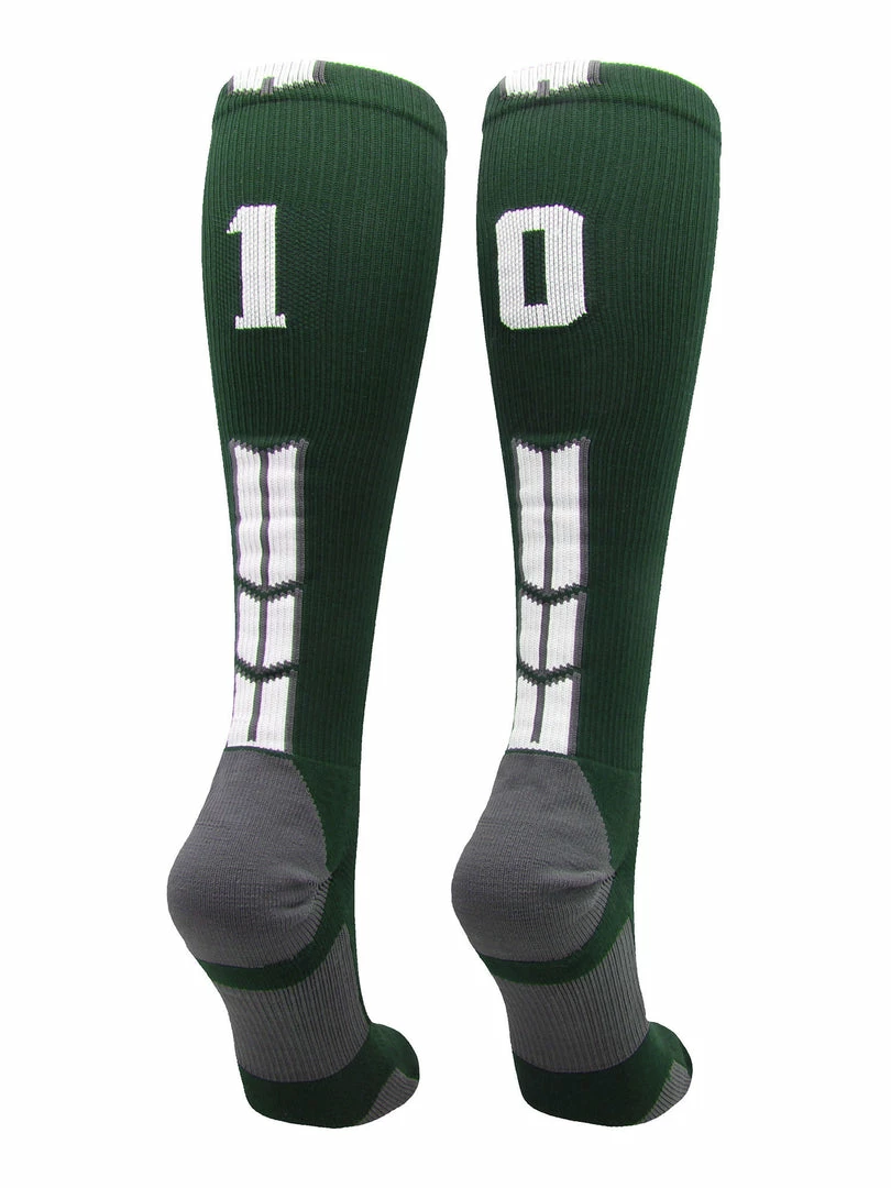 Best Pirce ๐ MadSportsStuff Dark Green Player ID Custom Number Over The Calf ๐งฆ Socks For ๐ฅ Softball โพ Baseball Football Boys And ๐ง Girls ๐ฅ Softball ๐งฆ Socks ๐คฉ 69 MadSportsStuff Dark Green Player ID Custom Number Over The Calf Socks For Softball Baseball Football Boys And Girls Softball Socks