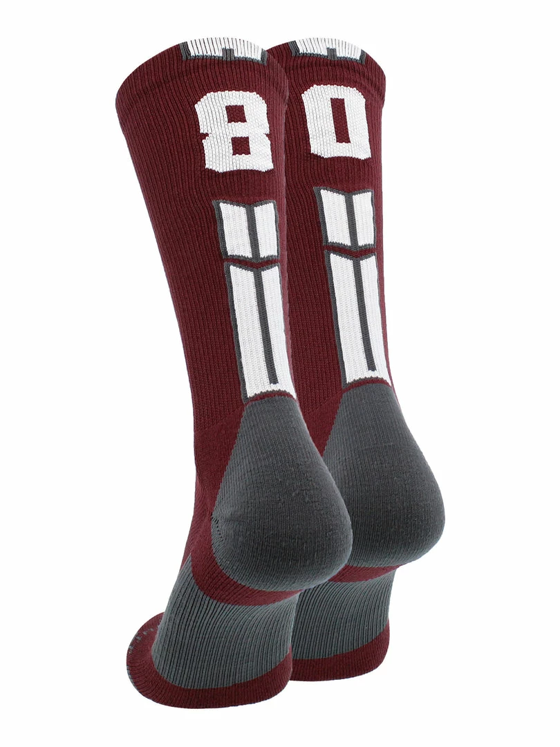 Cheap ๐ MadSportsStuff Maroon Player ID Custom Number Crew ๐งฆ Socks For ๐ Basketball Lacrosse Volleyball Boys And ๐ง Girls Volleyball ๐งฆ Socks ๐ฅ 49 MadSportsStuff Maroon Player ID Custom Number Crew Socks For Basketball Lacrosse Volleyball Boys And Girls Volleyball Socks