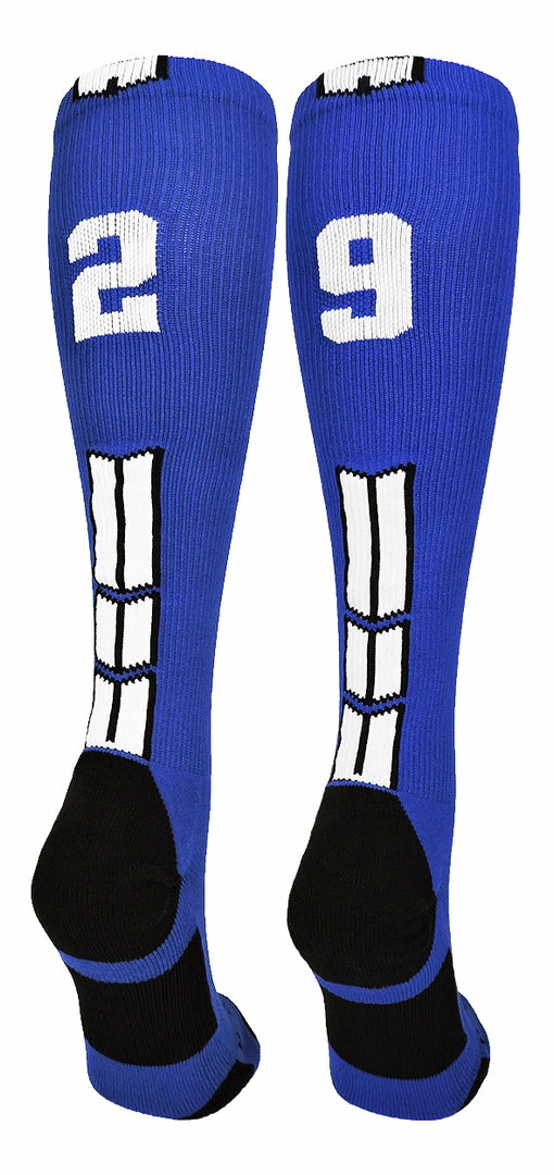 Best Sale ๐ MadSportsStuff โพ Baseball ๐งฆ Socks Royal Player ID Custom Number Over The Calf ๐งฆ Socks For ๐ฅ Softball โพ Baseball Football Boys And ๐ง Girls ๐ 101 MadSportsStuff Baseball Socks Royal Player ID Custom Number Over The Calf Socks For Softball Baseball Football Boys And Girls
