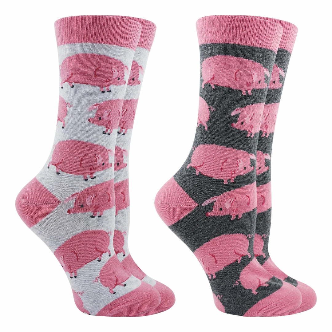Best deal ๐ WHD Crazy ๐งฆ Socks - Crew Pig ๐งฆ Socks For ๐ฉ Women - Pig Lovers Gift - 2-Pack ๐ 4 WHD Crazy Socks - Crew Pig Socks For Women - Pig Lovers Gift - 2-Pack