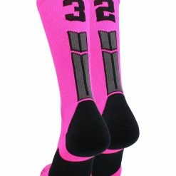 Buy โจ MadSportsStuff Neon Pink And Black Player ID Custom Number Crew ๐งฆ Socks For ๐ Basketball Lacrosse Volleyball Boys And ๐ง Girls ๐ 201 MadSportsStuff Neon Pink And Black Player ID Custom Number Crew Socks For Basketball Lacrosse Volleyball Boys And Girls