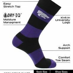 Best Sale 🥰 TCK Kansas State Wildcats 🧦 Socks Game Day Striped Crew 🧦 Socks All Schools 🤩 7 TCK Kansas State Wildcats Socks Game Day Striped Crew Socks All Schools