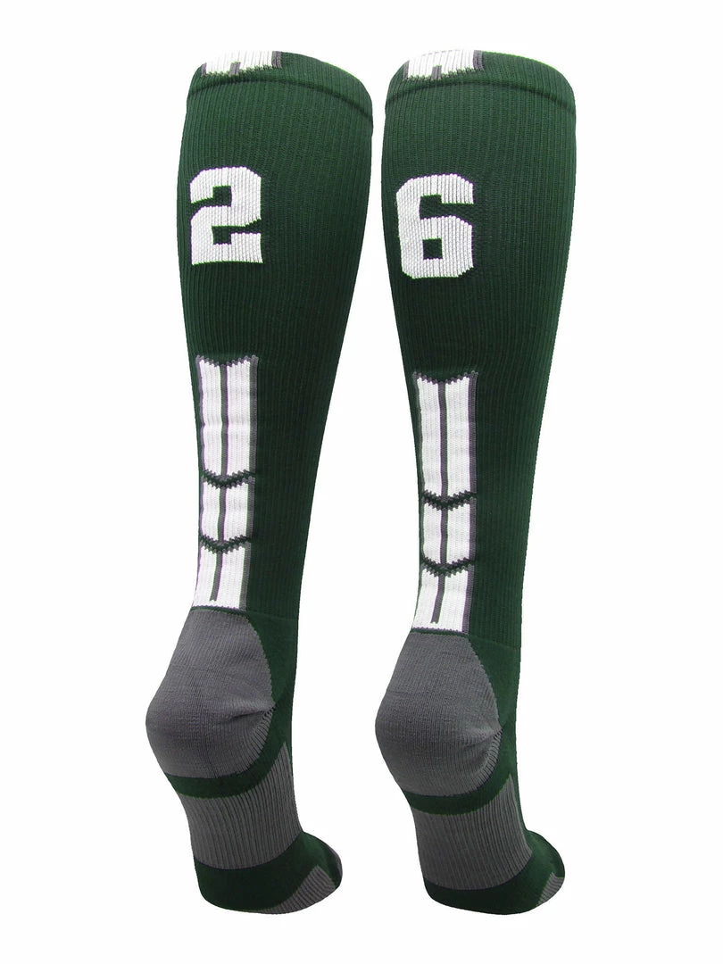 Best Pirce ๐ MadSportsStuff Dark Green Player ID Custom Number Over The Calf ๐งฆ Socks For ๐ฅ Softball โพ Baseball Football Boys And ๐ง Girls ๐ฅ Softball ๐งฆ Socks ๐คฉ 104 MadSportsStuff Dark Green Player ID Custom Number Over The Calf Socks For Softball Baseball Football Boys And Girls Softball Socks