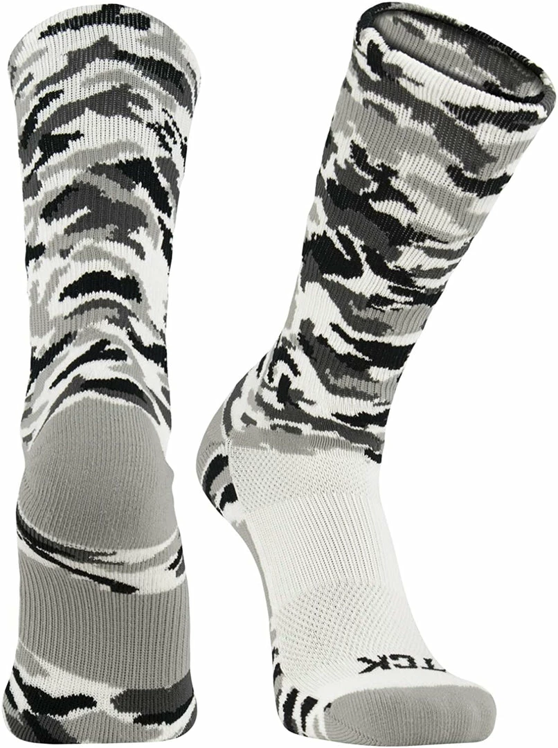 Flash Sale ๐ Basketball ๐งฆ Socks TCK Sports Elite Woodland Camo Performance Crew ๐งฆ Socks ๐ 4 Basketball Socks TCK Sports Elite Woodland Camo Performance Crew Socks