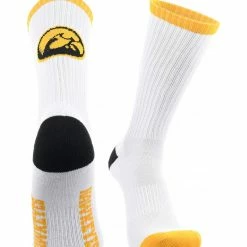 TCK All Schools Iowa Hawkeyes Socks Basic Crew White Socks