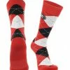 TCK Georgia Bulldogs Argyle Dress Socks NCAA Fanwear Crew Length All Schools