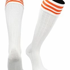 TCK Euro Style 3 Stripe Soccer Socks With Fold Down Top