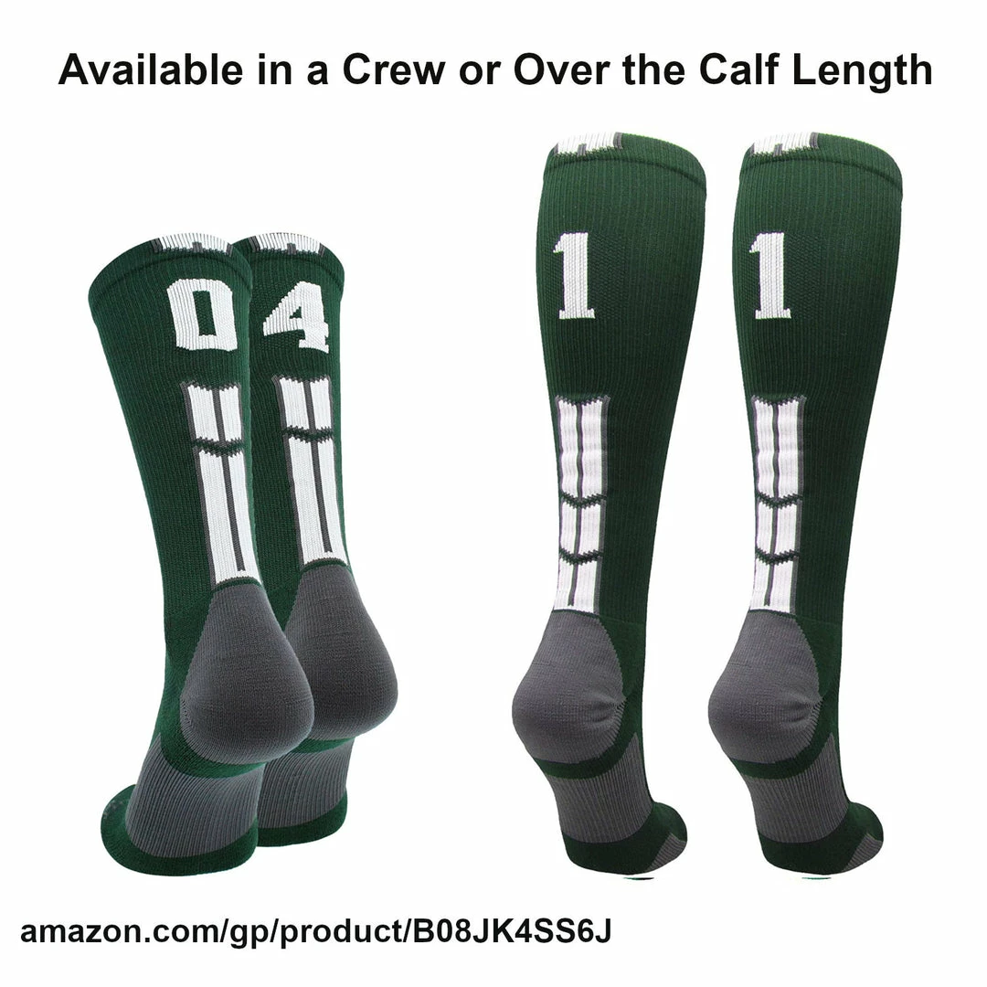 Best reviews of 🤩 MadSportsStuff Dark Green Player ID Custom Number Over The Calf 🧦 Socks For 🥎 Softball ⚾ Baseball Football Boys And 👧 Girls 🥎 Softball 🧦 Socks 🧨 6 MadSportsStuff Dark Green Player ID Custom Number Over The Calf Socks For Softball Baseball Football Boys And Girls Softball Socks